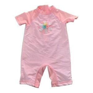 Little me baby girl pink one piece bathing suit
